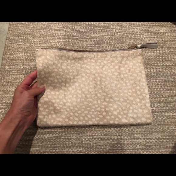 Clare V Handbags - Claire V. Gray pony hair clutch.